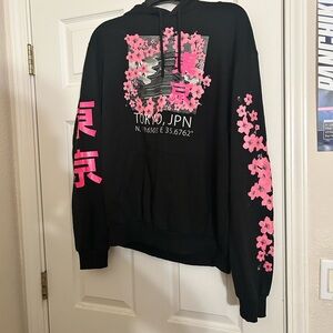 Black and Pink Graphic Hoodie Fresh Laundry
